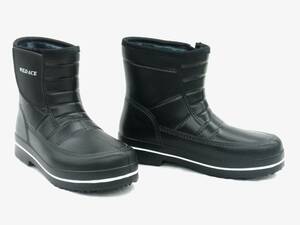 かるぬく メンズ 防寒ブーツ N 2503 ブラック Mサイズ(25.0cm) ショートブーツ 防滑 防寒 防水 軽量 ソフト KARU NUKU