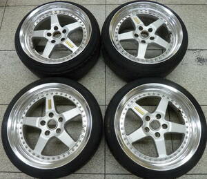 ●2404-261 WISESPORTS ワイズスポーツ 9J 9.5J 段リム 205/40 STANCE JDM VIP USDM ネオクラ シビック インテグラ アルテッツァ セド グロ