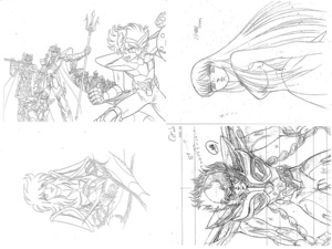 聖闘士星矢　SAINT SEIYA　総作監修正集　設定資料