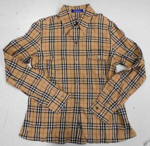 BURBERRY BLUE LABEL バーバリー ブルーレーベル ノバチェック柄 長袖シャツ 38 【セ254】