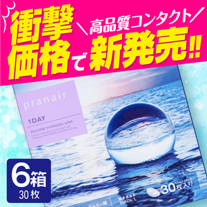 プラネアワンデー pranair 30枚入 6箱 コンタクトレンズ 1day 1日使い捨て UVカット ヒアルロン酸 シンシア シリコンハイドロゲル