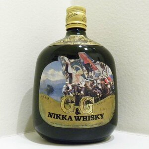 1円スタート！！【開栓済】 NIKKA WHISKY ニッカ ウイスキー 特級 G&G みちのくラベル 福島 相馬 43％　残量約半分程度 送料無料！！