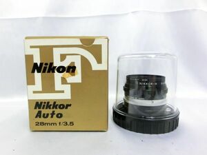 ★Nikon ニコン レンズ ★Nikkor Auto 28mm f/3.5 ニッコール H 箱付き 中古 現状品★