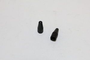 (s569)　仏式バルブキャップ　アルミ　アルマイト　ブラック　黒　２個セット