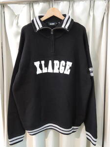 X-LARGE XLARGE エクストララージ ARCH LOGO HALF ZIP PULLOVER KNIT 黒 Lサイズ 最新人気商品 値下げしました！