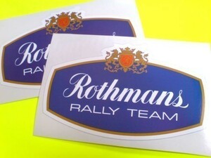 海外　限定品　送料込み 　ロスマンズ ラリーチーム ROTHMANS RALLY TEAM 125mm 2枚セット 　ステッカー