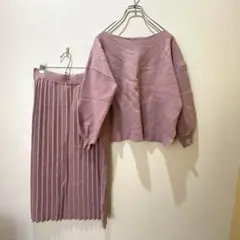 【フィフス】 レディース セットアップ スカート くすみピンク Mサイズ
