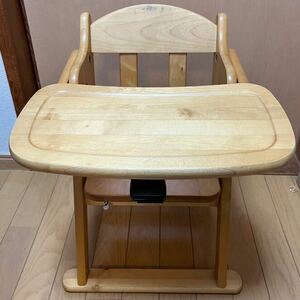 天然木 テーブル付き折り畳み木製ローチェア ベビーチェア キッズチェア イス 子供椅子 澤田木工所