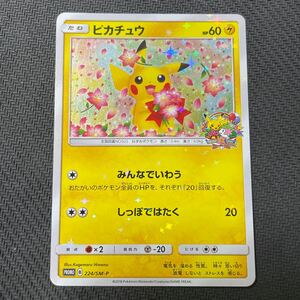 ピカチュウ みんなでいわう プロモ 20th 224/SM-P ポケモンカード ポケカ ポケモンセンター ポケセン 20周年 Pokemon Pikachu
