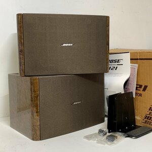 BOSE MODEL 121 ペア 連番シリアル＜動作確認済み＞ブラケット用アダプター・元箱付き ボーズ コンパクトミュージックモニター※引取り可□