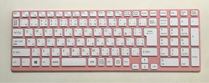 ☆新品 SONY VAIO V133830CJ3(149170311)ノートパソコン用 日本語キーボード 白/ピンク