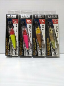 SLASH バウンスッテ　15号　55g 12号　45g 10号　新品未使用品　４色４本セット　イカメタル　鉛スッテ オモリグ 　餌木