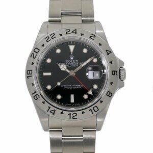 ロレックス エクスプローラーII 16570 U番 ブラック メンズ 中古 送料無料 腕時計