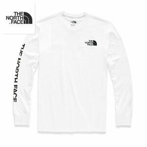 新品 ノースフェイス ロンT メンズ ロングスリーブ Tシャツ グランドティトン US Mサイズ 日本Lサイズ相当 ホワイト 長袖　白