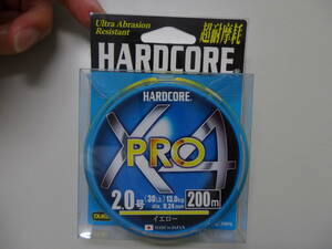 未開封、未使用　DUEL (デュエル) HARDCORE (ハードコア) PEライン ２号 HARDCORE X4 PRO 200m イエロー H3870-Y