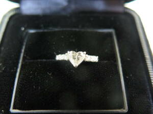 プラチナ900　ハートブリリアントカットダイヤモンド　0.521ｃｔ　4号　SI-2　Gカラー