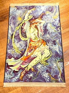 アートペルシャ絨毯・プリントマシンノット・イラン・絨毯・タペストリー60cm×90cm p19