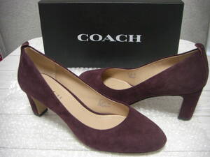 ★☆COACH/イングリッドパンプス/65mm/OXBLOOD/8C/25.0/正規購入/紙袋付/未使用☆★K46