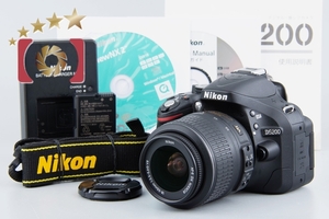 【中古】Nikon ニコン D5200 18-55 VR レンズキット ブラック シャッター回数僅少