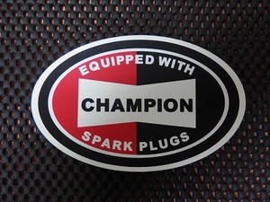 【お宝ステッカー!大放出!】★チャンピオン スパーク プラグ ステッカー★CHAMPION SPARK PLUGS!★オーバル/楕円 ステッカー★最高!!★☆