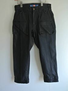 新品未使用　blackmeans leather zip pants BLACK　ブラックミーンス