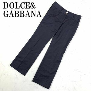 LA9465 ドルチェ&ガッバーナ カジュアルパンツ ダークグレー系 D&G DOLCE&GABBANA ストライプ柄 サイドライン入り 38