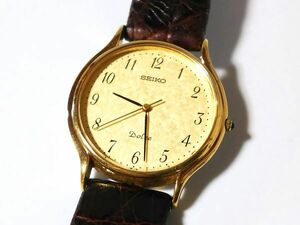 【Yi3☆】SEIKO/セイコー◇DOLCE/ドルチェ/8N41-6010/SACG016◇1988年製♂3針クオーツ/純正ベルト/美品