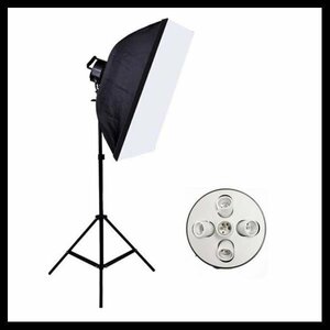 撮影照明セット 照明機材 撮影スタンド 5灯式 撮影用ライト 撮影器具 90×60 撮影照明 スタンド付 バンクライト 写真撮影用照明 スタジオ