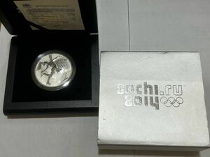 2014 ロシア　ソチオリンピック　記念銀貨　コイン　スケート　銀貨　メダル　925 31.1グラム
