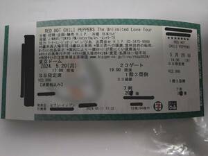 RED HOT CHILI PEPPERS レッドホットチリペッパーズ レッチリ 2024/5/20（月）東京ドーム SS指定席 チケット