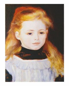 絵画 世界の名画シリーズ 額縁付(MJ108N) ピエール・オーギュスト・ルノワール 「白いエプロンの少女」 お得サイズ：F3号 プリハード