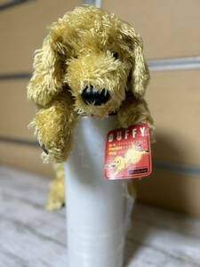 23A10-88N:1995年　レトロ　サンアロー　ぬいぐるみ　タグ付き　犬　DUFFY ダッフィー　犬のダッフィー(Lサイズ)
