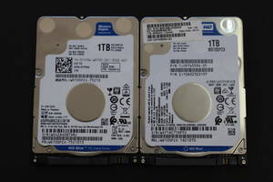 HDD 1TB 2.5 WD WD10SPZX 2個まとめて　中古動作品　449,624時間