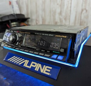 アルパイン 中級モデル CDA-7873J LOUDNESS bass enjine Max tune SQ 45W×4 高音質 旧車 昭和 ALPINE