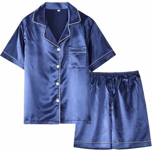 TZX810★女性　夏 パジャマ 半袖ショーツ シルク　カーディガン サテン かわいい ナイトウェア　ホームスーツ　6