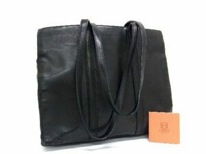 1円 LOEWE ロエベ ナッパレザー トートバッグ ハンドバッグ ショルダーバッグ 肩掛けかばん メンズ レディース ブラック系 AV5922