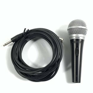 SHURE PG48 シュア ダイナミックマイク　XLR/フォンケーブル(長さ≒4.5m)付き★動作品