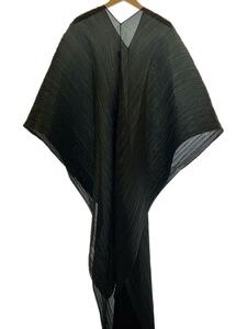 PLEATS PLEASE ISSEY MIYAKE◆ポンチョワンピース/FREE/ポリエステル/BLK/PP04-AD038