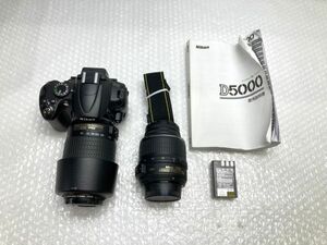 03【P872】◆ジャンク品◆ Nikon ニコン D5000 ダブルズームキット デジタルカメラ