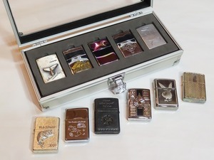 ★11個セット！ Zippo/ジッポ ジッポ専用アルミBOX付 中古品 ①★