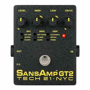 【中古】 TECH 21 GT2 サンズアンプ SansAmpギター用アナログアンプシミュレーター & オーバードライブ