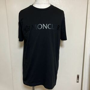 【美品】MONCLER モンクレール 現行品 グラデーションロゴ Tシャツ size M ブラック 定価51,700円