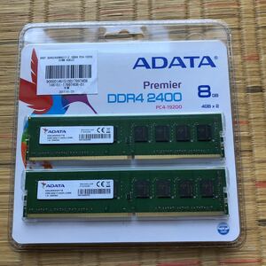 ADATA U-DIMM DDR4 2400 PC4-19200 4GBx2枚=8GB AD4U2400W4G17-B