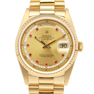 ロレックス ROLEX デイデイト 腕時計 18金 K18イエローゴールド 18238LR メンズ 中古 1年保証