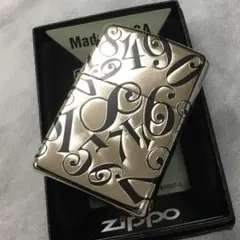 ZIPPO ダイヤルモチーフ　5面ナンバー　シルバー　ブラック　ジッポー　新品
