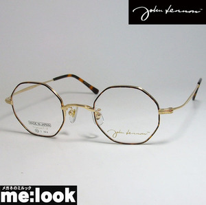 John Lennon　ジョンレノン 日本製 made in Japan クラシック 眼鏡 メガネ フレーム JL1108-1-43 度付可 ブラウンデミ　ライトゴールド