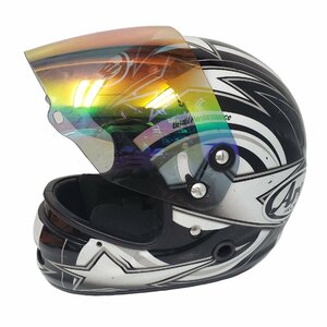 Arai アライ 競艇 ボートレースヘルメット サイズS 55-56cm 　ヘルメット　　AH-1010　白黒　スター　ブラックホワイト