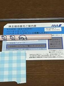 ANA株主優待券　1枚　番号通知のみ　2024年5月31日迄　全日空 