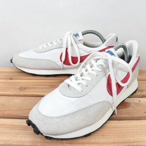 z767 ナイキ デイブレイク US9.5 27.5cm/白 ホワイト 灰 グレー 赤 レッド NIKE DAYBREAK SP メンズ スニーカー 中古