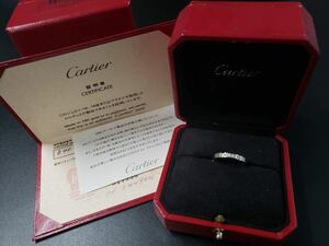 Cartier カルティエ K18WG リング マイヨンパンテール ダイヤ 4P 49 9号
